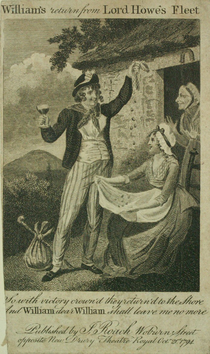 Print - William's return from Lord Howe's Fleet